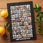 40 FotoCollage - 4 Reihen 10 Spalten - Skriptname Geschirrtuch<br><div class="desc">Dieses trendige Collage Party Design bietet Platz für vierzig Bilder oder Life-Highlights. Der optionale Skripttext am unteren Rand kann für Namen,  Events,  Termine und mehr verwendet werden! Wenn Sie das Artwork anpassen oder die Hintergrundfarbe ändern möchten,  klicken Sie auf die Schaltfläche Anpassen und nehmen Änderungen vor.</div>