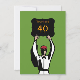 40. Fußball Geburtstagsparty Einladung - Offiziell