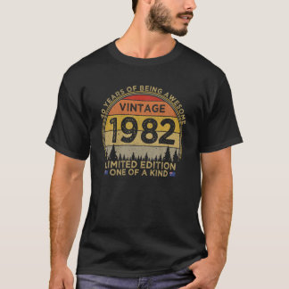40. Geburtstag 1982 Limited Edition Patriotic Vint T-Shirt