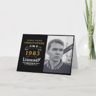 40. Geburtstag 1983 Fotovorlage Legendär Karte