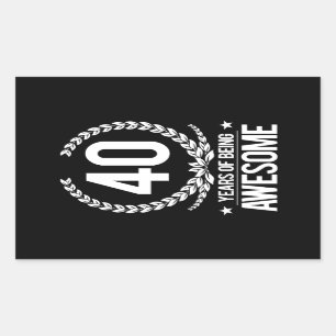 40. Geburtstag (40 Jahre des Seins fantastisch) Rechteckiger Aufkleber