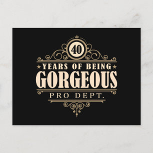 40. Geburtstag (40 Jahre herrlich) Postkarte