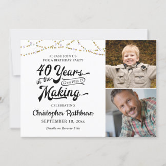 40. Geburtstag 40 JAHRE IM MAKING Black Gold Einladung