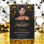 40. Geburtstag Abendessen Gold Black Foto Instagra Einladung<br><div class="desc">Set den Ton für einen unvergesslichen Abend mit diesem stilvollen Gold und Black Birthday Dinner Instagram Einladung. Mit einem modernen Design, eleganten Goldakzenten und einem Foto-Upload-Angebot verbindet es Eleganz und Personalisierung perfekt. Freuen Sie sich auf die Freude und Spannung Ihres besonderen Tages und beeindrucken Sie Ihre Gäste mit seiner glamourösen...</div>