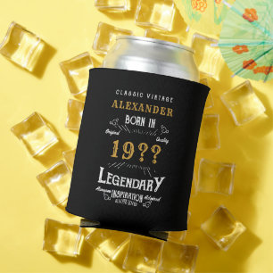 40. Geburtstag Add Name Jahr Legendary Black Gold Dosenkühler