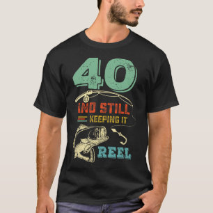40. Geburtstag Angeln 40. Geburtstag Angler Männer T-Shirt