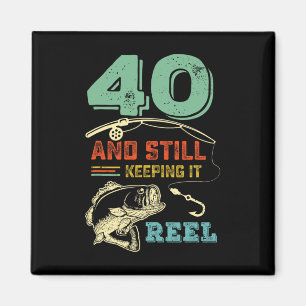 40. Geburtstag Angeln wird 40 Fischer Männer Pu Magnet