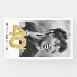 40. Geburtstag Ballon Foto Party Banner