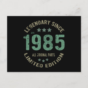 40. Geburtstag Bday 1985 Legende 40. Geburtstagsge Postkarte