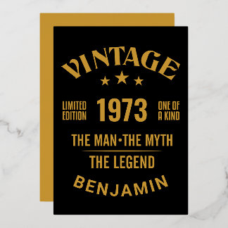 40. Geburtstag, bearbeitbares Jahr, für ihn Folieneinladung