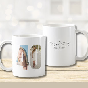 40. Geburtstag Benutzerdefiniertes Foto Kaffeetasse