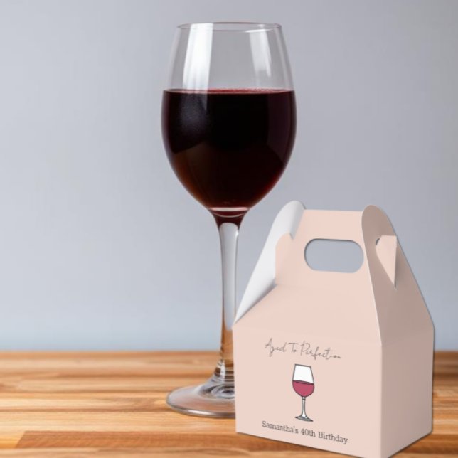 40. Geburtstag bis zur Perfektion Wein Geschenkschachtel (Von Creator hochgeladen)