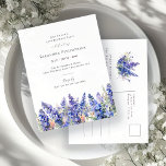 40. Geburtstag Blue Larkspur Juli Geburtstag Blume Einladungspostkarte<br><div class="desc">Erschaffen Sie ein schönes Sommergeburtsthema für Ihre Juli-Feier rund um die Blume zum Geburtstag - Blue Larkspur. Larkspur ist auch als Delphinium bekannt.</div>