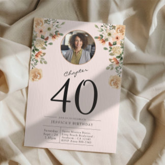 40. Geburtstag Blumenkohl-Foto-Party Einladung