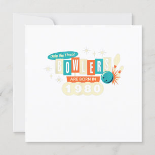 40. Geburtstag Bowler Funny Bowling 1980 Vintag Einladung