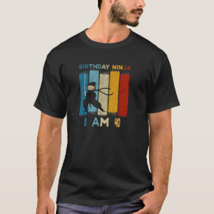 40. Geburtstag Boy Ninja Lover 40 Jahre alt Funny T-Shirt