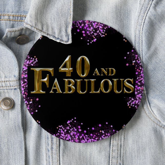 40. Geburtstag  Button (Beispiel)