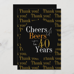 40. Geburtstag Cheers and Bers Danke