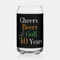 40. Geburtstag Cheers and Bers Golf Black and Gold