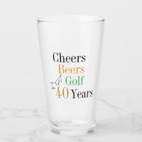 40. Geburtstag Cheers and Bers Golf Black and Gold