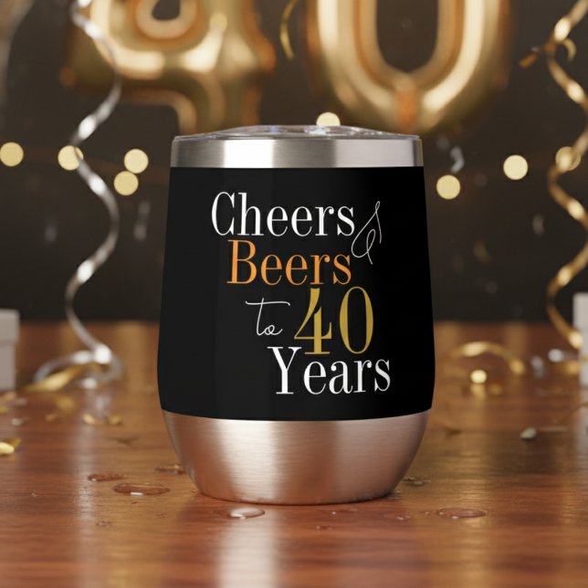 40. Geburtstag Cheers Beers Black Gold Party (Von Creator hochgeladen)