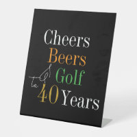40. Geburtstag Cheers Beers Golf Black Gold Party
