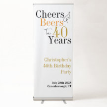 40. Geburtstag Cheers Biere Minimales Party