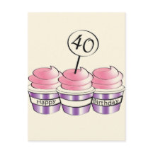 40. Geburtstag Cupcakes