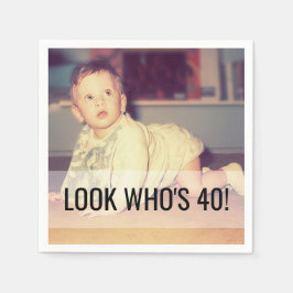 40. Geburtstag Custom Foto Napkins Serviette