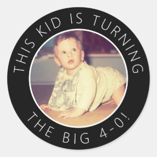 40. Geburtstag Custom Foto Stickers