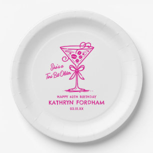 40. Geburtstag Custom Paper Plate Espresso Martini Pappteller