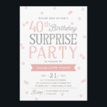 40. Geburtstag der Confetti-Überraschungs-Party Einladung<br><div class="desc">Dieser Chic und stilvolle 40. Geburtstags-Überraschungs-Party Einladung kennzeichnet ein elegantes Confettithema mit moderner Typografie.  Für eine sogar denkwürdige Einladung wählen Sie eine gestempelschnittene Form,  ein strukturiertes Papier oder ein doppeltes starkes Papier vor. Für ein kundengebundenes Geburtstagsjahr bitte schicken Mitteilung wir und wir Ihnen eine direkte Verbindung.</div>