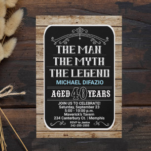 40. Geburtstag Der Mann Der Mythos Die Legende 40 Einladung