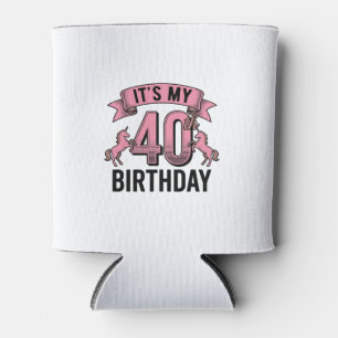 40. Geburtstag Einhorn Vintage Gravur Design_1 Dosenkühler