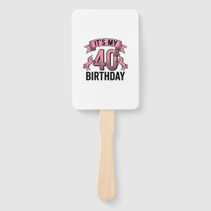 40. Geburtstag Einhorn Vintage Gravur Design_1 Fächer
