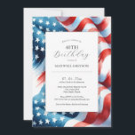 40. Geburtstag Einladungen amerikanische Flagge<br><div class="desc">40. Geburtstagseinladung - Ein Patriotisches Party aus Rot, Weiß und Blau feiert vierzig im feierlichen Stil mit diesen Einladungen zum 40. Geburtstag, die eine lebendige, amerikanische Flagge in klassisch Rot, Weiß und Blau zeigen. Ideal für ein Amerikanische Unabhängigkeitstag-Party, eine Sommergeburtstagsfeier unter amerikanischer Flagge oder für jede patriotische Feier, bringt dieses...</div>