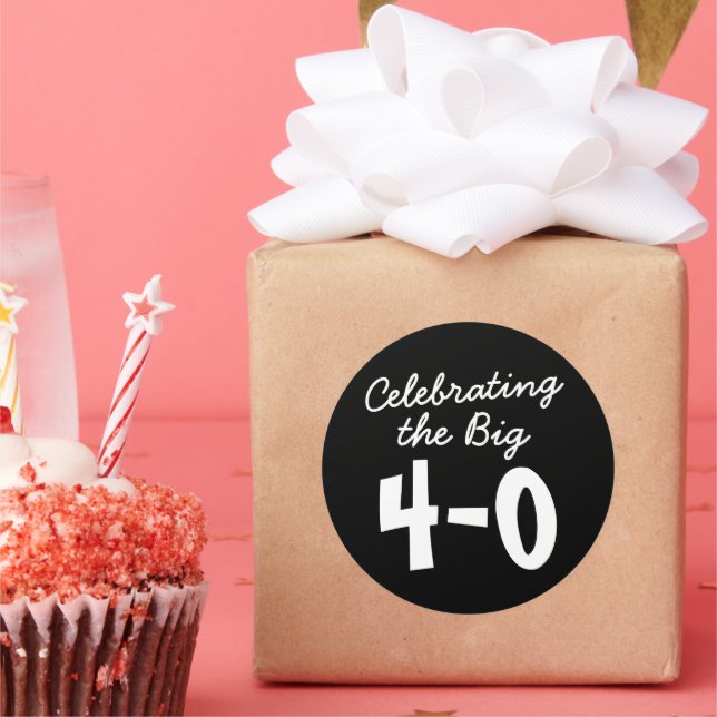 40. Geburtstag feiern die großen 4-0 Sticker (Party)