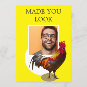 40. Geburtstag Foto Fun Chicken Rooster Einladung