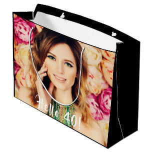 40. Geburtstag Foto hallo 40 Große Geschenktüte