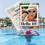 40. Geburtstag Foto Rahmen Modern Chic Einladung<br><div class="desc">Ein 40. Geburtstag elegantes Persönliches Foto Geburtstagseinladung. Das Alter kann für jedes Alter geändert werden, nicht nur für 40. Ein Platzhalter-Foto auf der Vorderseite kann durch ein eigenes Bild ersetzt werden, und das Platzhalterbild auf der Rückseite kann durch ein eigenes Foto ersetzt werden (es erscheint verblasst). Das Bild kann entfernt...</div>