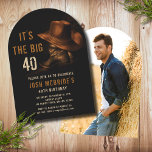 40. Geburtstag Foto Rustic Cowboy Hat Boots Einladung<br><div class="desc">40. Geburtstag Foto Rustic Cowboy Hat und Lederstiefel Invitation bietet ein Paar Ledercowboy Stiefel mit Hut und Ihre personalisierten 40. Geburtstag Party Einladung Informationen unten. Personalisieren Sie das Foto,  indem Sie Ihr Lieblings- auf der Rückseite hinzufügen. Erstellt von Evco Studio www.zazzle.com/store/evcostudio</div>