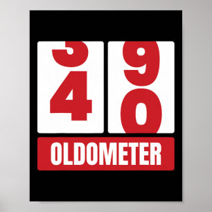 40. Geburtstag Funny Gift Men Women Oldometer -4 Poster