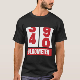 40. Geburtstag Funny Gift Men Women Oldometer -4 T-Shirt