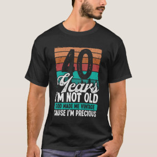 40. Geburtstag für Männer Gott hat mich Vintage 40 T-Shirt
