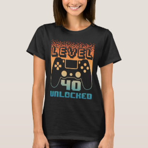 40. Geburtstag für Männer Stufe 40 Unverriegelter T-Shirt
