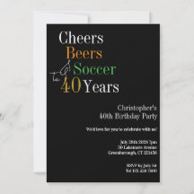 40. Geburtstag Fußball Cheers Beers Party
