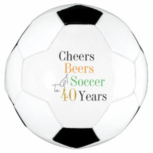 40. Geburtstag Fußball Cheers Biere Minimal
