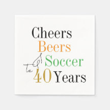 40. Geburtstag Fußball Cheers Biere Minimales Part