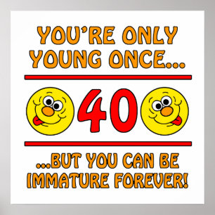 40. Geburtstag Gag Geschenke Poster