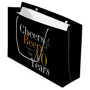 40. Geburtstag Gastgeschenk für Cheers und Biersor Große Geschenktüte